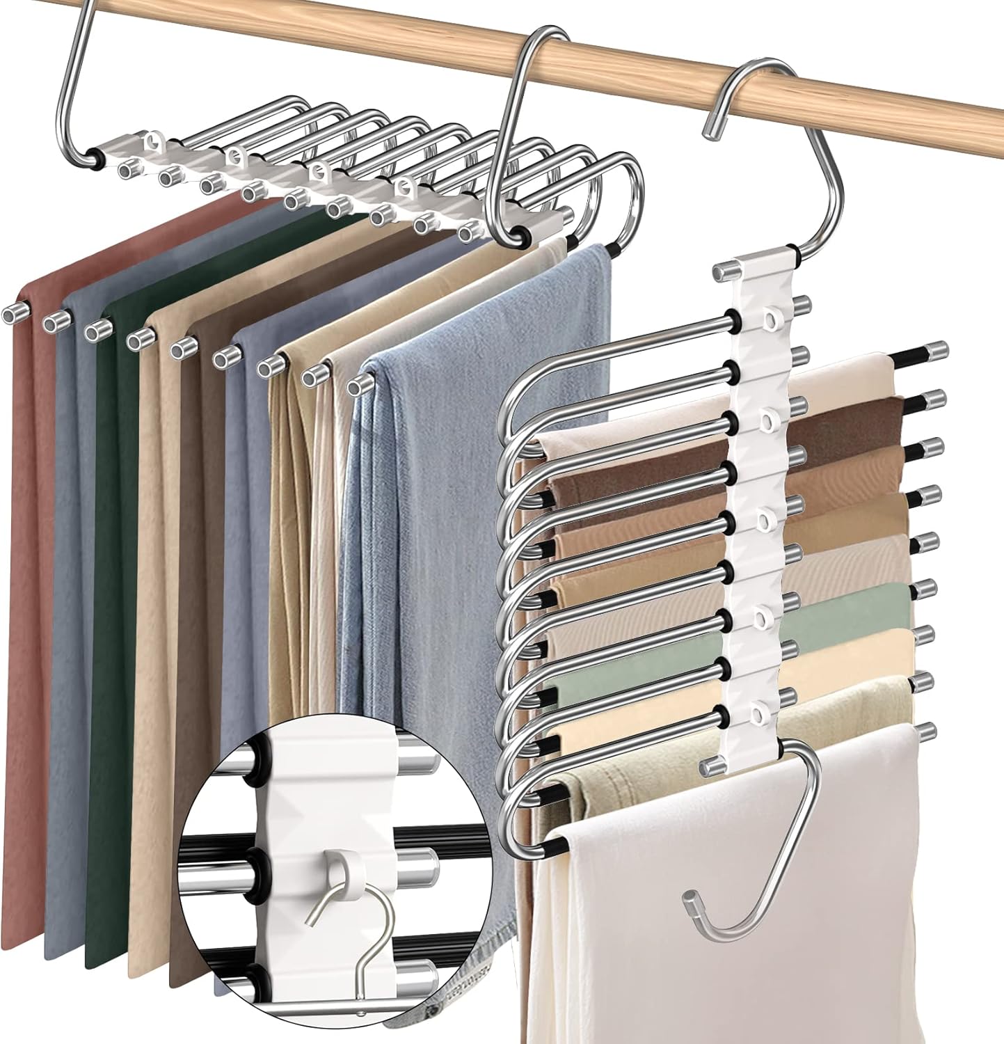 9 Layers Pants Hangers Space Saving 9 Layers Pants Hangers Space Saving