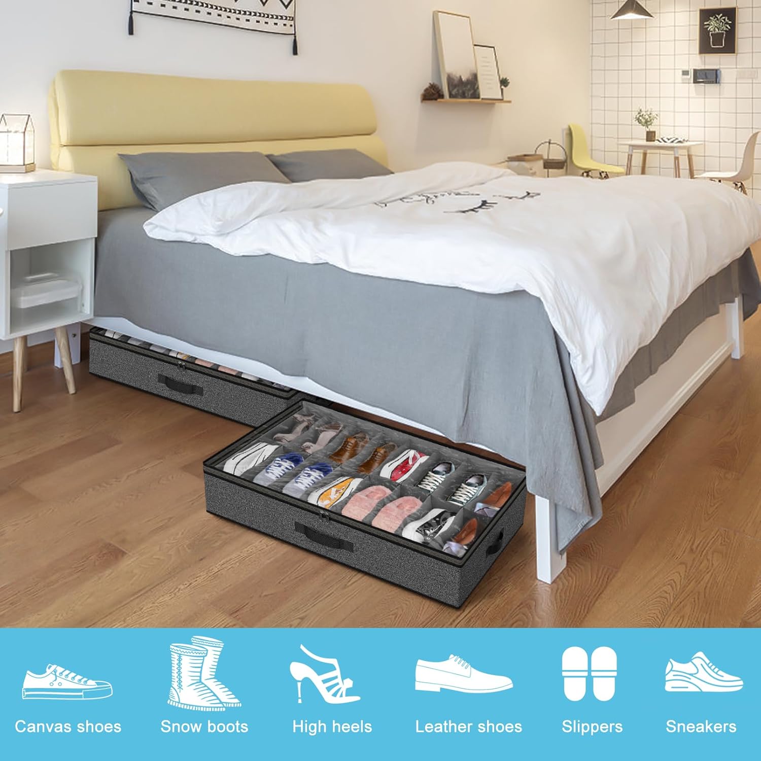 Under Bed Shoe Storage Organizer for Closet