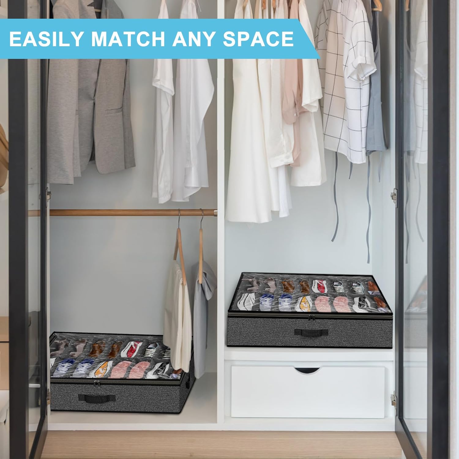 Under Bed Shoe Storage Organizer for Closet