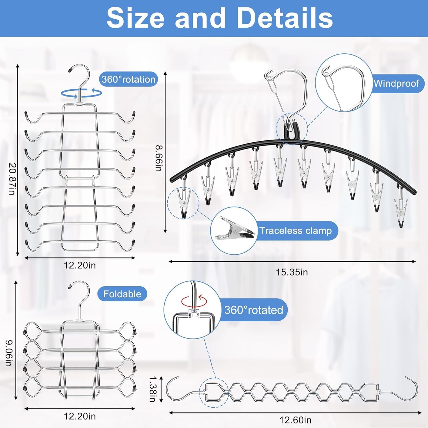 Legging Organizer for Closet Hanging