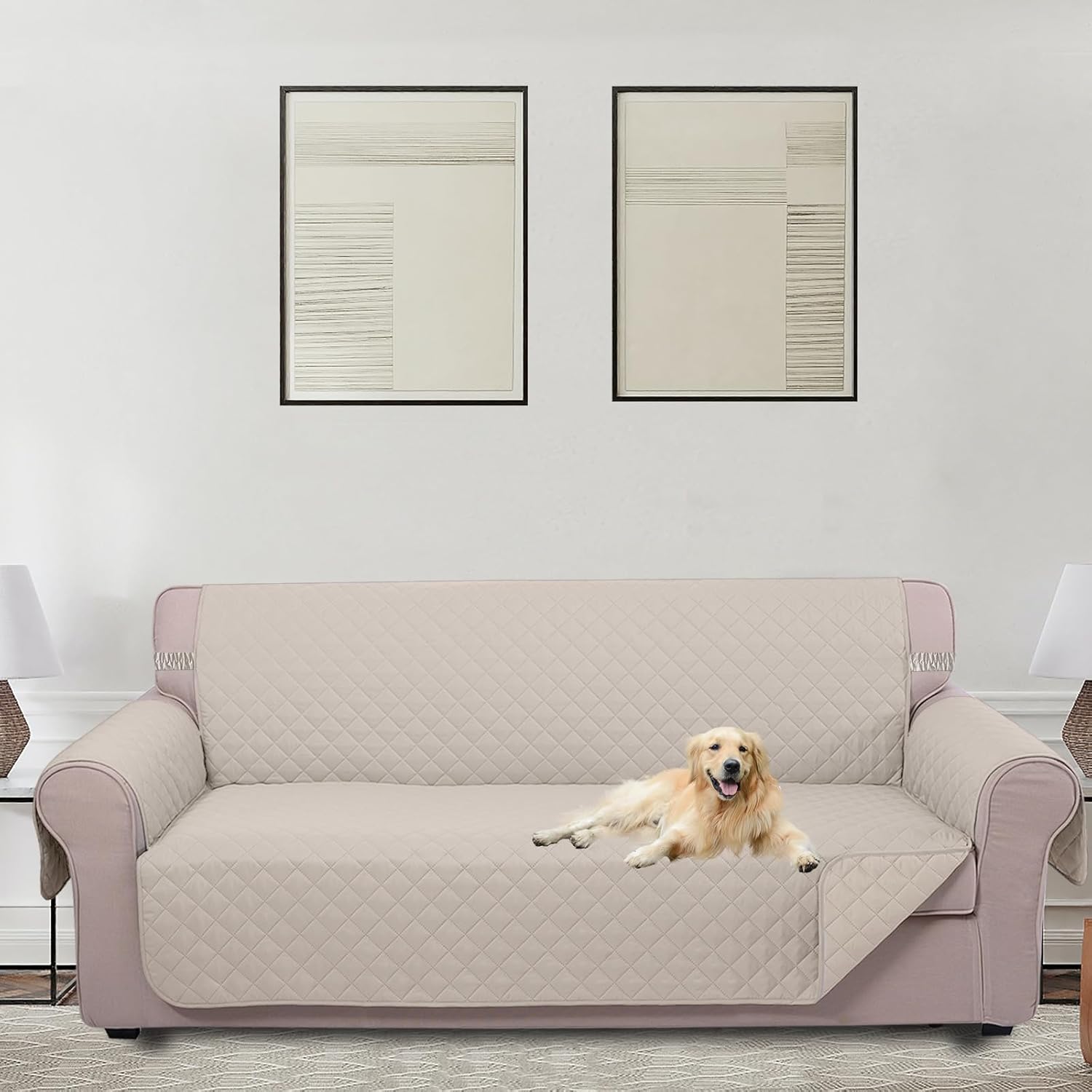 UNICE Home Reversible Sofa Cover Bundle Loveseat Cover(Sofa+Loveseat