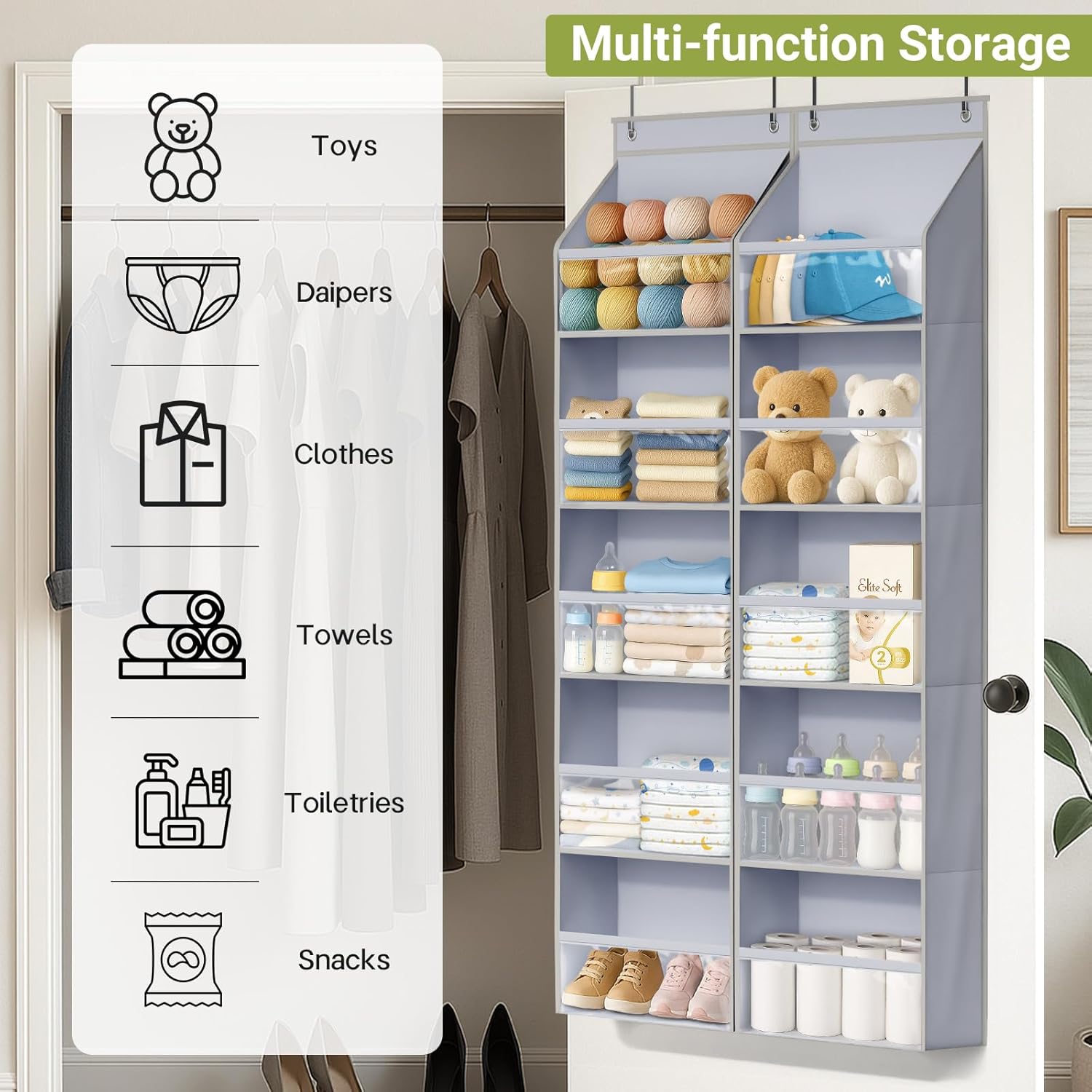 2 Pack Over the Door Organizer