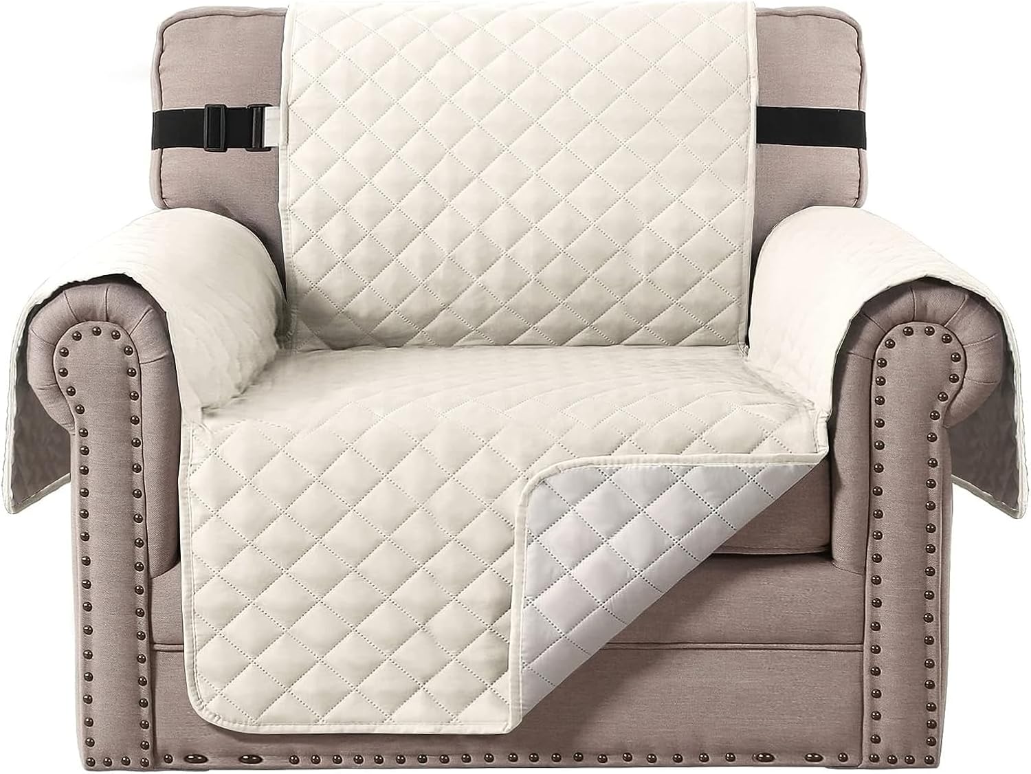 Chair Slipcover Reversible Chair Cover Water Resistant Couch Cover Washable Chair Cover Non-Slip Fabric Furniture Protector with Elastic Strap for Pets(Armchair Chair Slipcover Reversible Chair Cover Water Resistant Couch Cover Washable Chair Cover Non-Slip Fabric Furniture Protector with Elastic Strap for Pets(Armchair