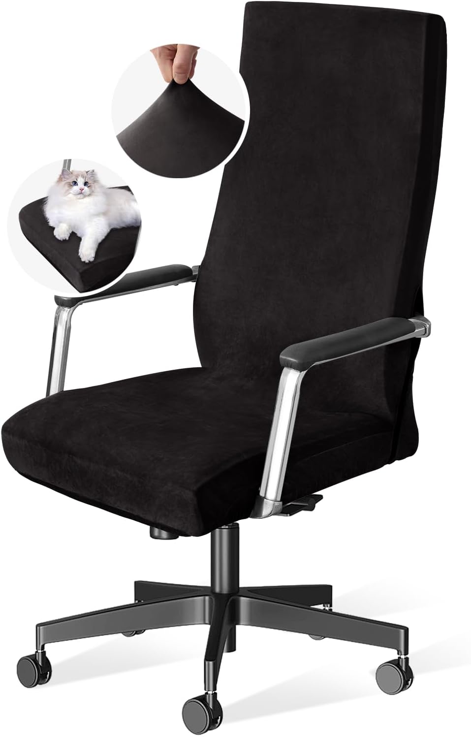 Velvet Home Office Chair Covers Stretchable Computer Desk Chair Covers Mid - High Back Universal Executive Boss Gaming Seat Cover Removable Machine Washable Velvet Home Office Chair Covers Stretchable Computer Desk Chair Covers Mid - High Back Universal Executive Boss Gaming Seat Cover Removable Machine Washable