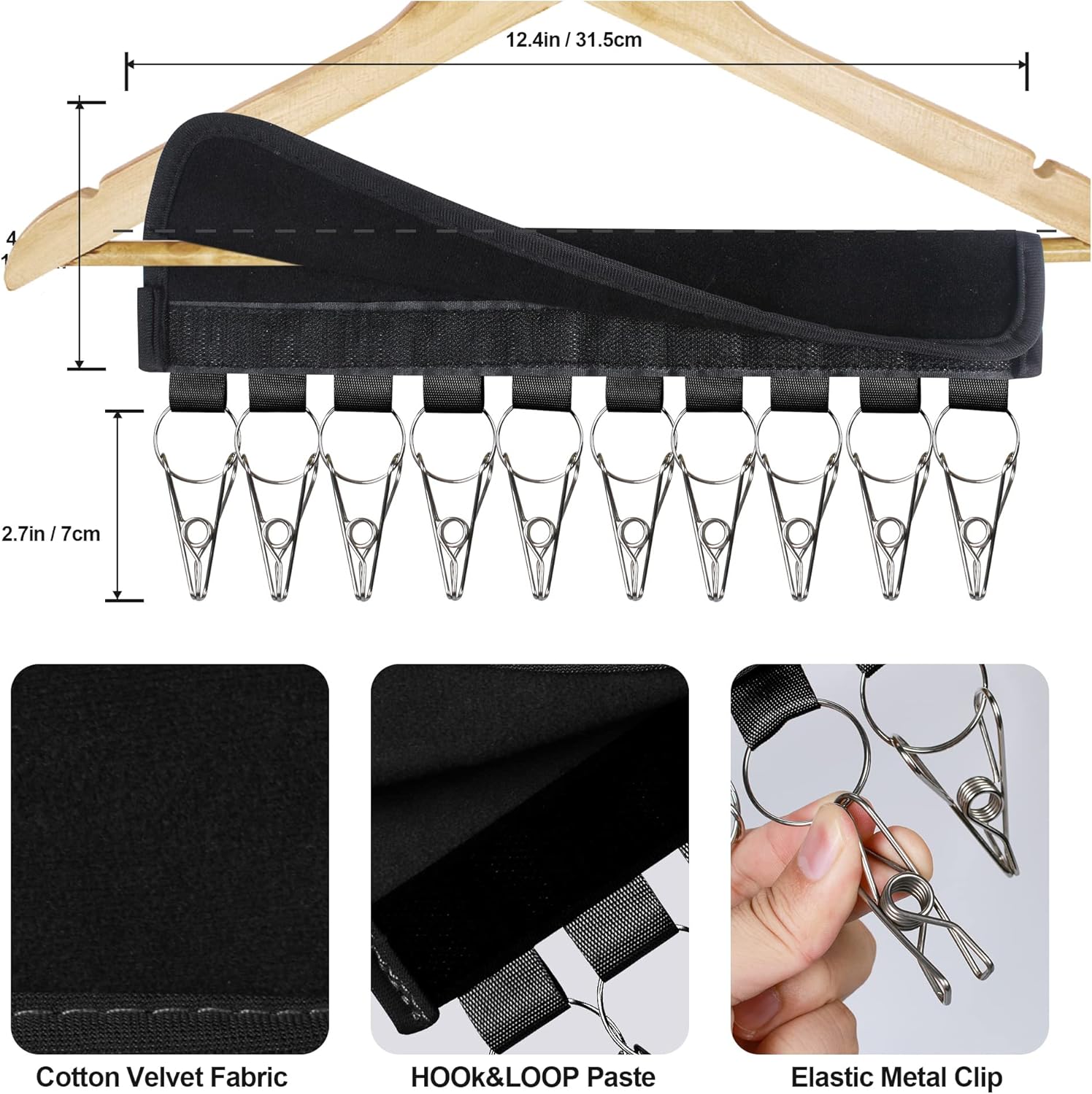 Hat Rack for Baseball Caps Hat Organizer Holder for Hanger & Room Closet Display
