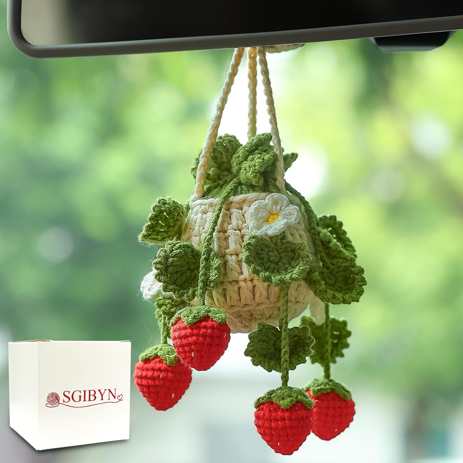 Crochet Hanging Plant for Car Crochet Hanging Plant for Car