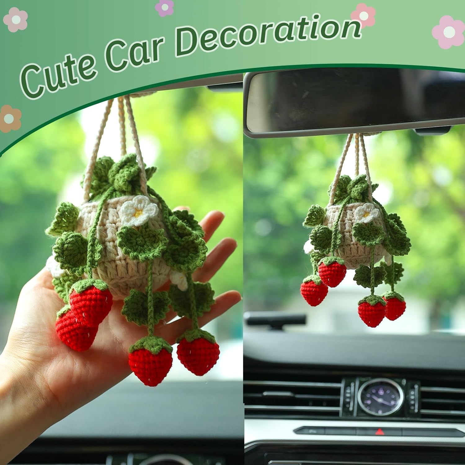 Crochet Hanging Plant for Car