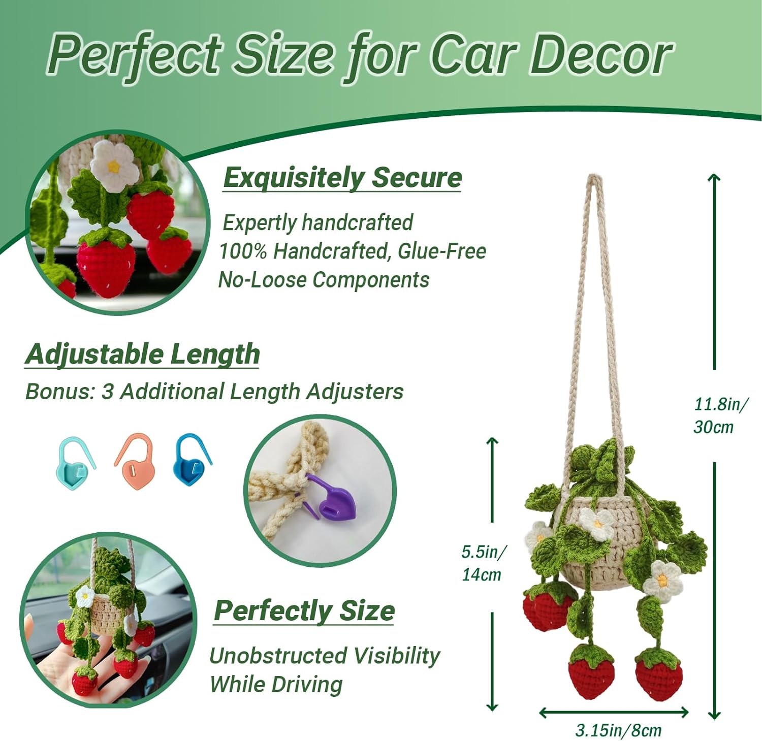 Crochet Hanging Plant for Car