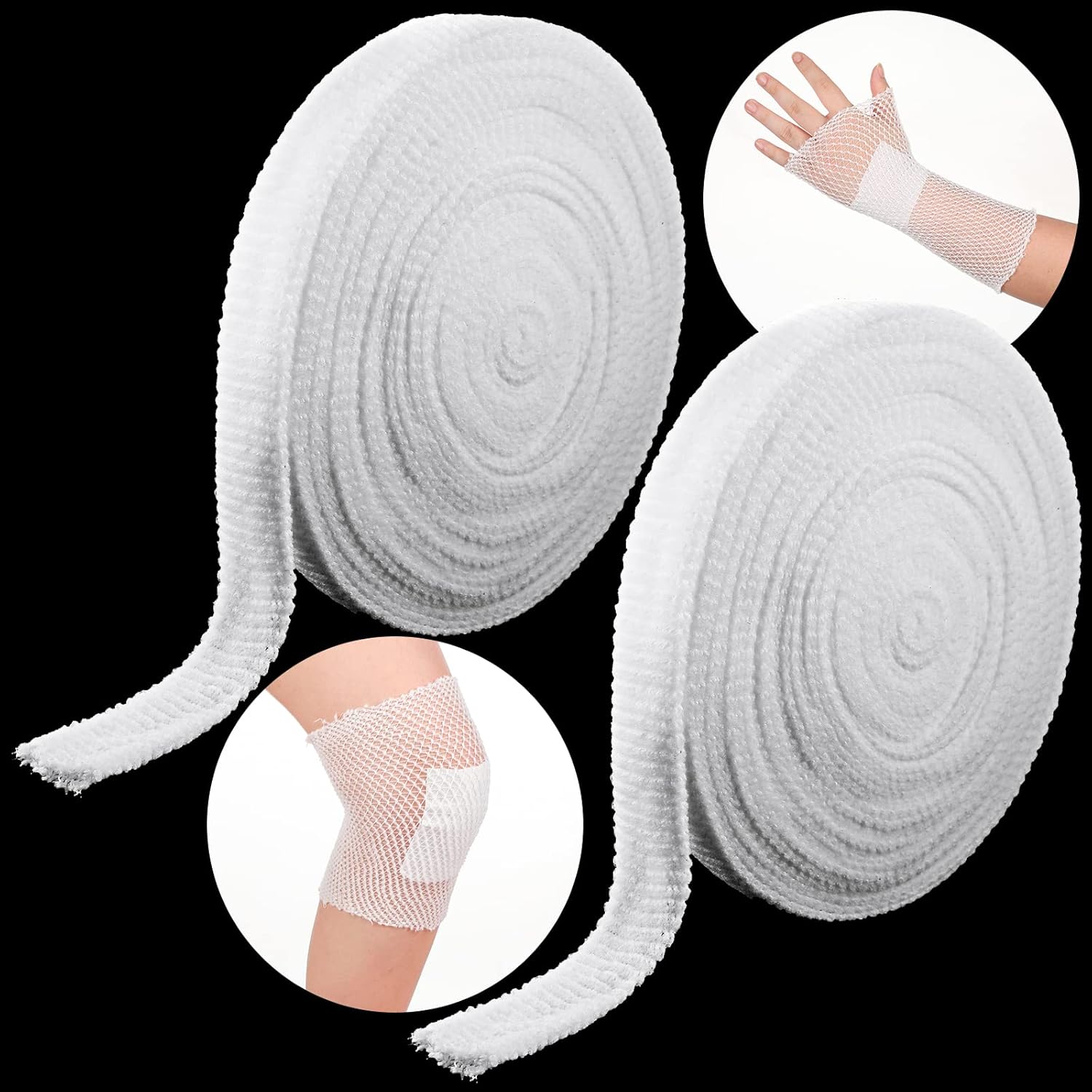 2 Rolls Tubular Bandage Elastic Net Wound Dressing Stretch Dressing Retainer Tubular Elastic Gauze Bandage for Wound Arm 2 Rolls Tubular Bandage Elastic Net Wound Dressing Stretch Dressing Retainer Tubular Elastic Gauze Bandage for Wound Arm