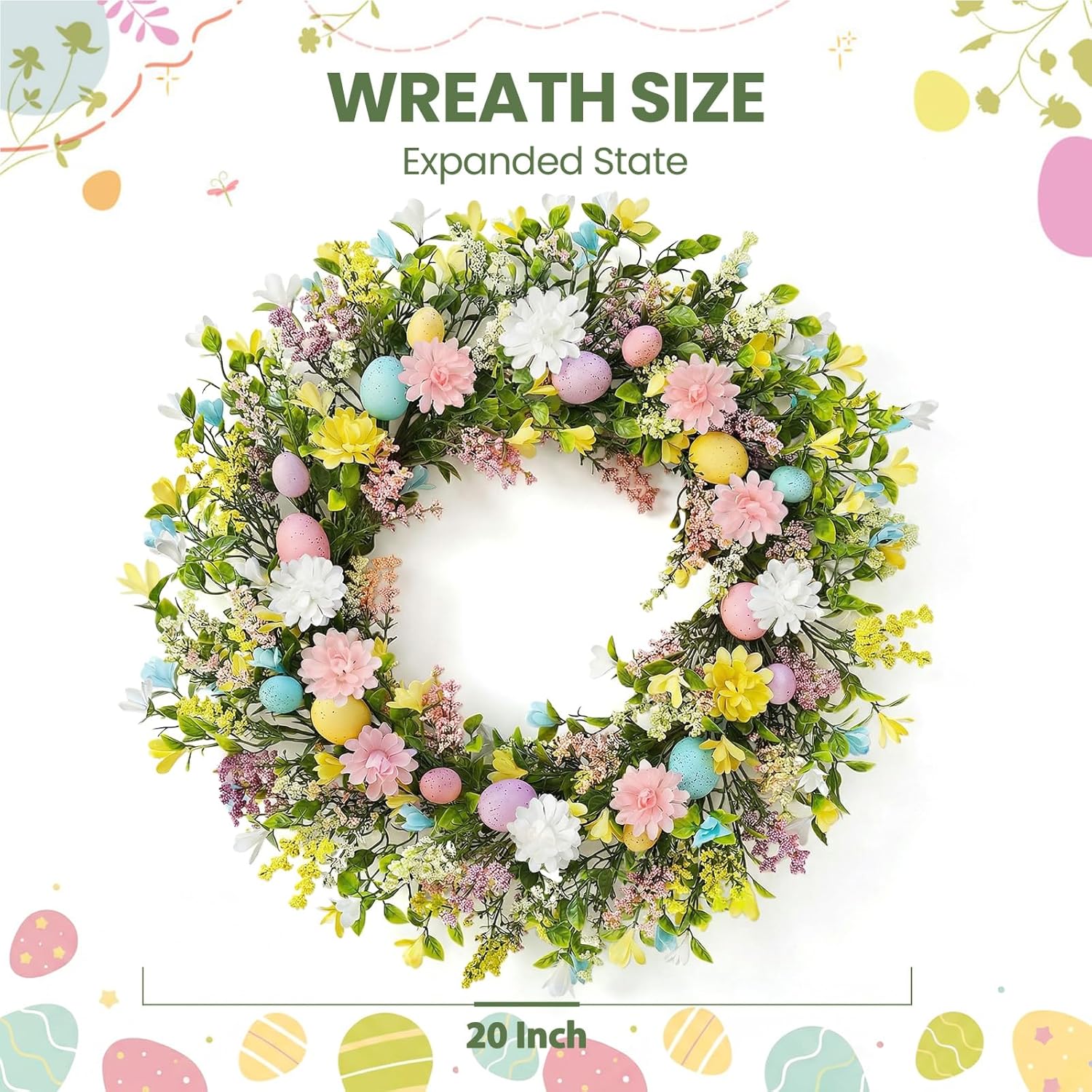 Easter Wreath for Front Door Decorations