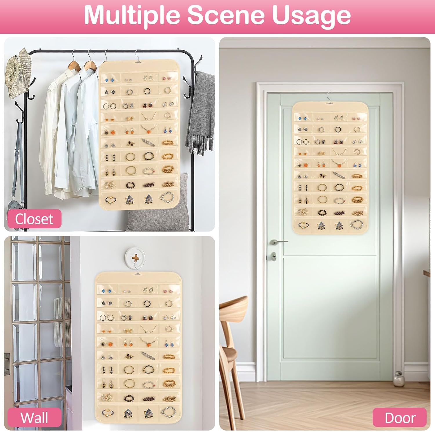 1 Pack Hanging Jewelry Organizer
