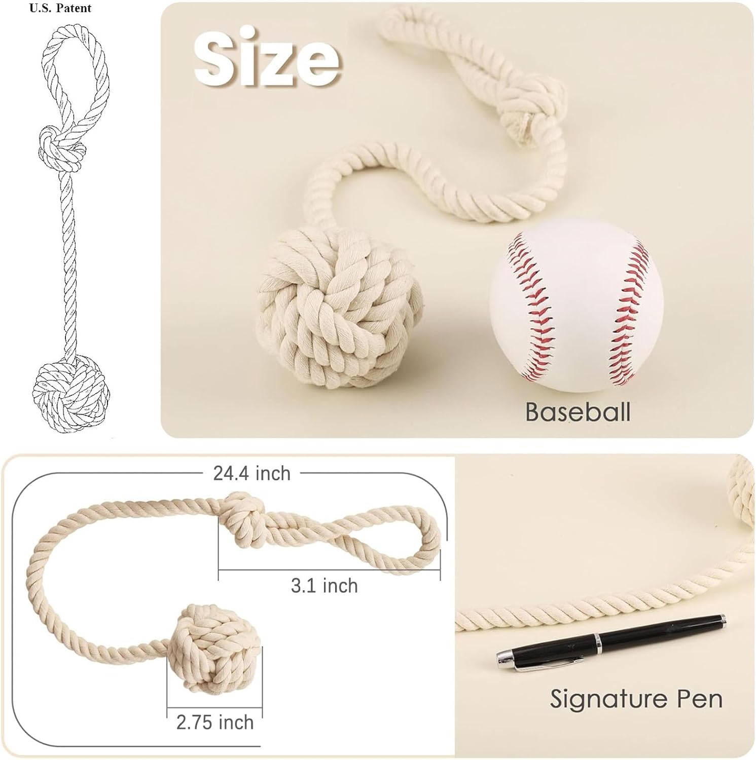 4 Pack Curtain Tiebacks - Heavy Duty Curtain Rope Tieback