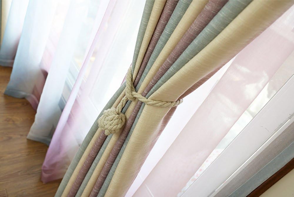 4 Pack Curtain Tiebacks - Heavy Duty Curtain Rope Tieback