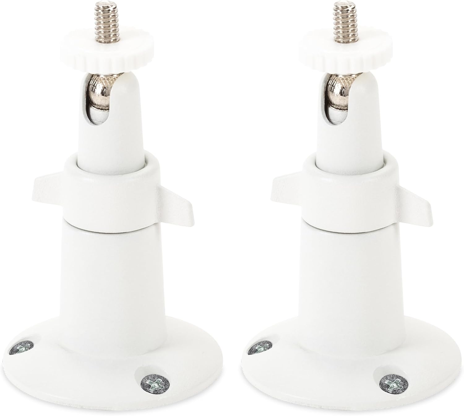 Adjustable Metal Wall Mount for Arlo Essential 3rd Gen/2nd/1st/Go 2/Arlo Pro (6th Gen)/Pro 5S 2K/Pro/4/3/Ultra (3rd Gen)/Ultra 2/Ultra & Ring Stick Up Cam (Battery/Plug-In) (2-Pack, White)