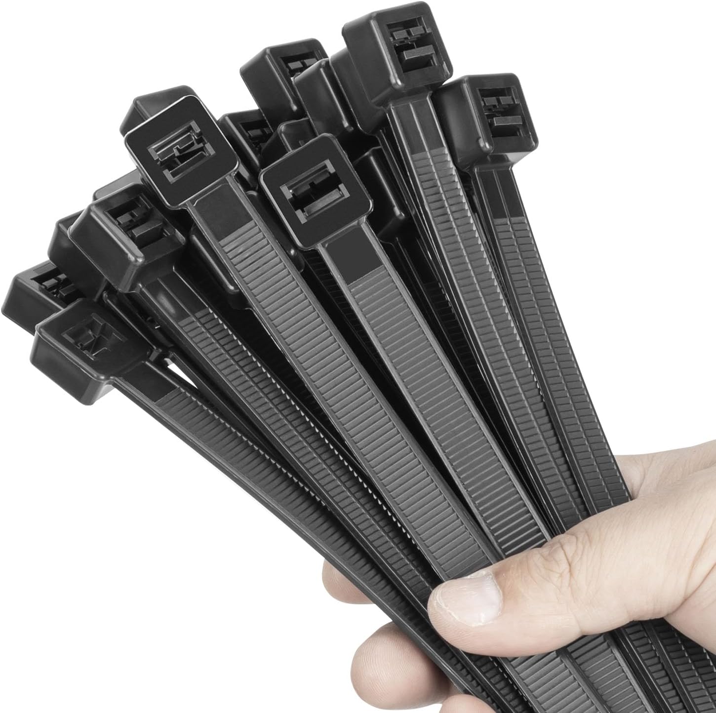 18 Inch Black Zip Ties Heavy Duty 100 Pack Long Cable Ties