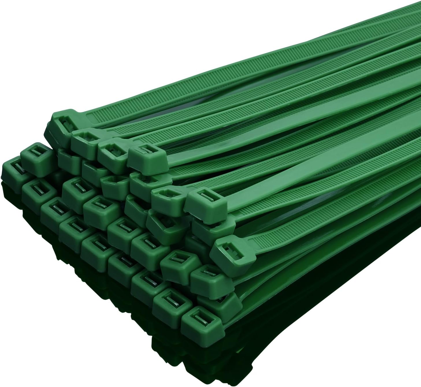 12 Garden Green Zip Ties Heavy Duty 100 Pack