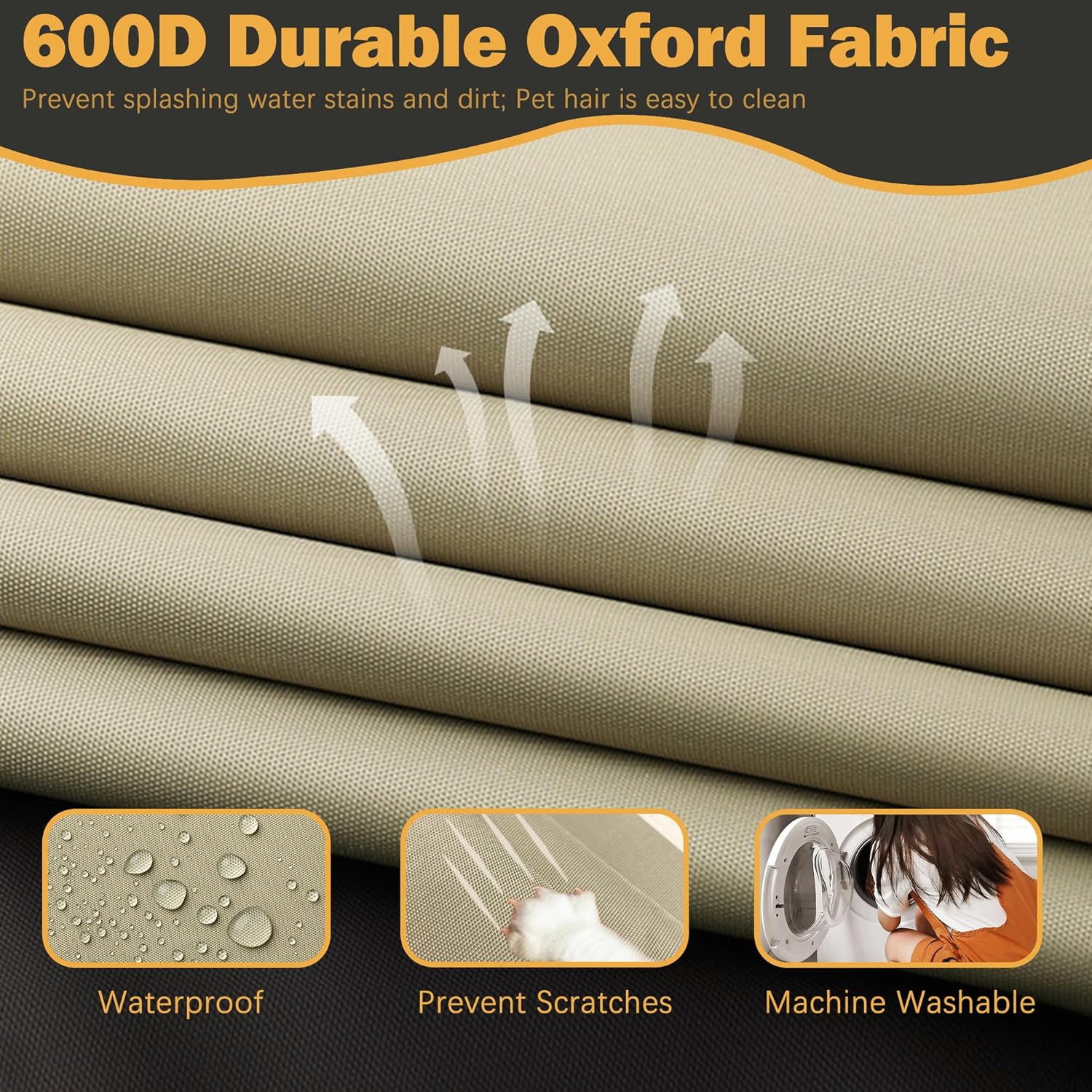 Patio Cushion Covers 24x24 Waterproof Outdoor Cushion Covers for Patio Furniture 4Pack Patio Cushion Slicovers Replacement Outdoor Seat Cushion Slip Cover for Wicker Chair
