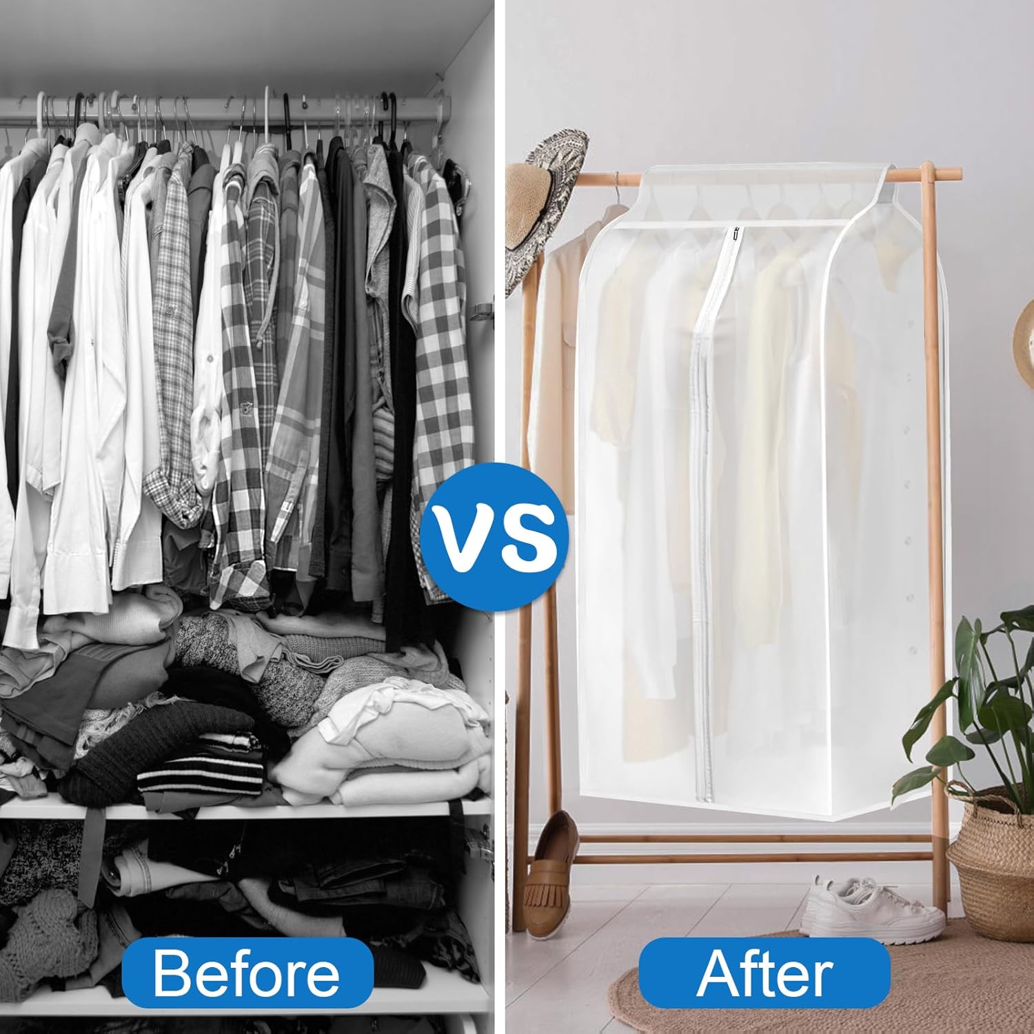 4 Pack Hanging Garment Bags