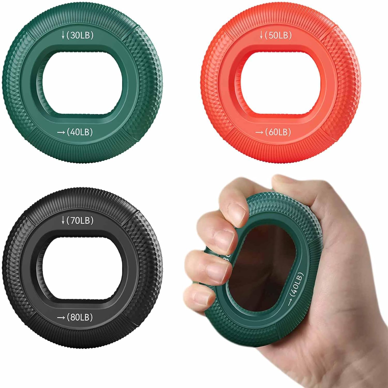 Grip Strength Trainer (30-80lbs) - 6 Resistance Levels Grip Strength Trainer (30-80lbs) - 6 Resistance Levels