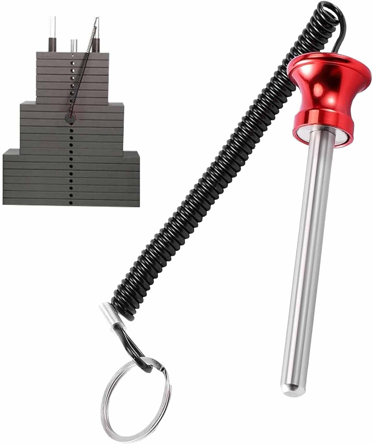 Universal Magnetic Weight Stack Pin with Pull Rope - Heavy Duty Gym for Machines Universal Magnetic Weight Stack Pin with Pull Rope - Heavy Duty Gym for Machines