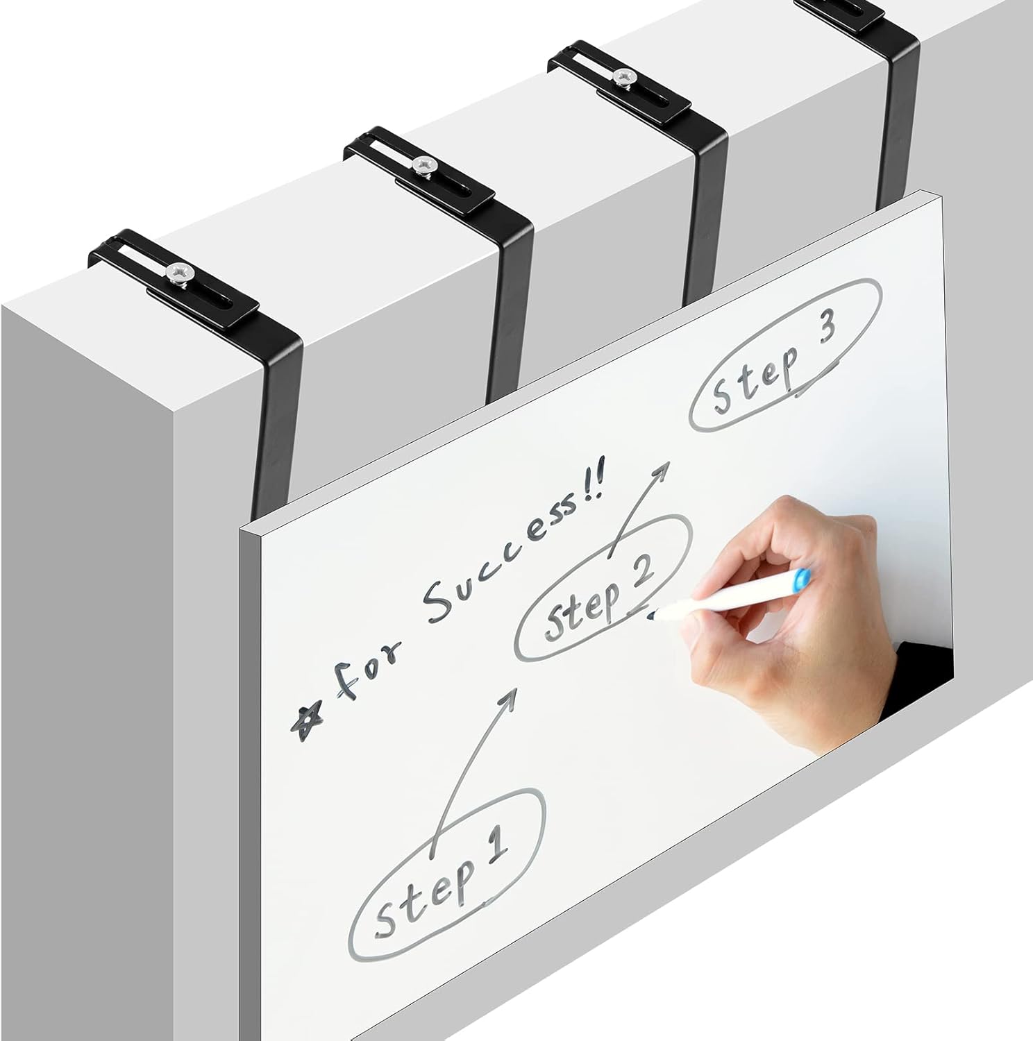 4 Pcs Adjustable Cubicle Hanger Universal Partition Metal Hooks Door Hanger
