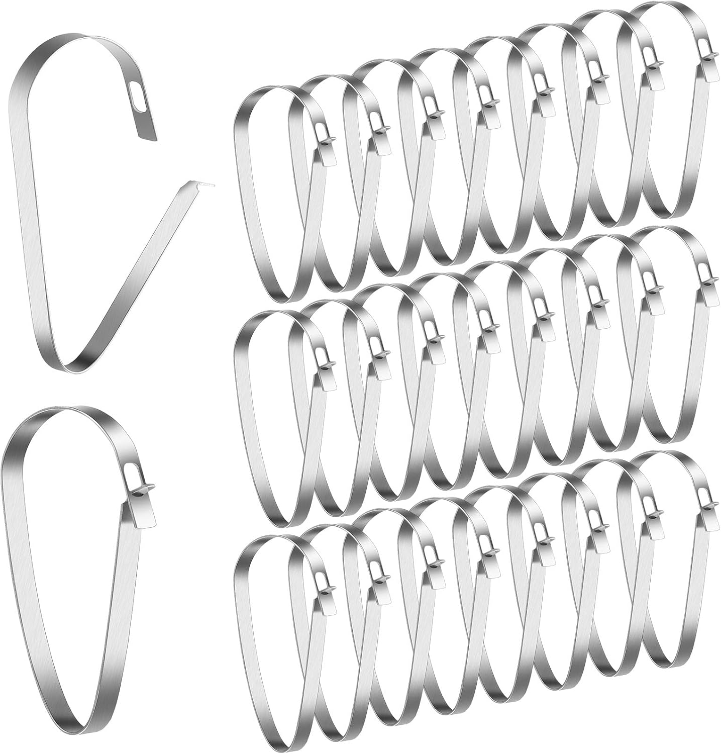 30 Pcs Real Estate Sign Rider Clips Hanging Stainless Steel for Posts Open House Plaque 30 Pcs Real Estate Sign Rider Clips Hanging Stainless Steel for Posts Open House Plaque