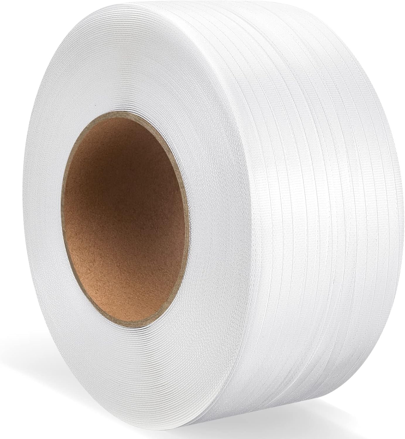 1/2 Inch Strapping, Polypropylene (PP) Heavy Duty Poly Packaging Strapping Roll 440 Lbs Break Strength for Banding Packing Industrial Machine(9900 ft,White) White 9900 ft