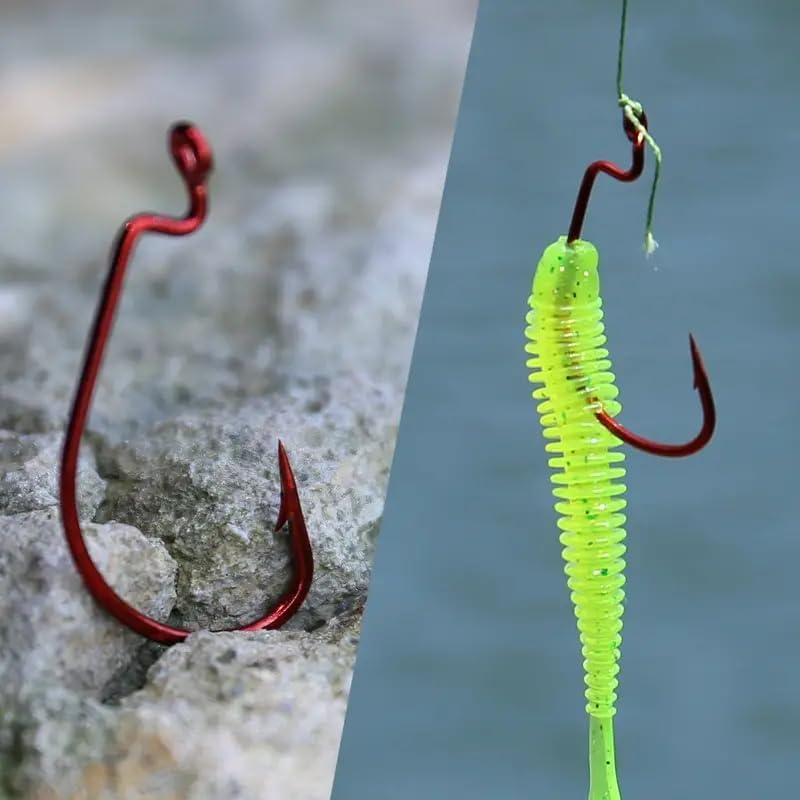 50Pcs Premium Fishing Hooks Set - High Carbon Steel