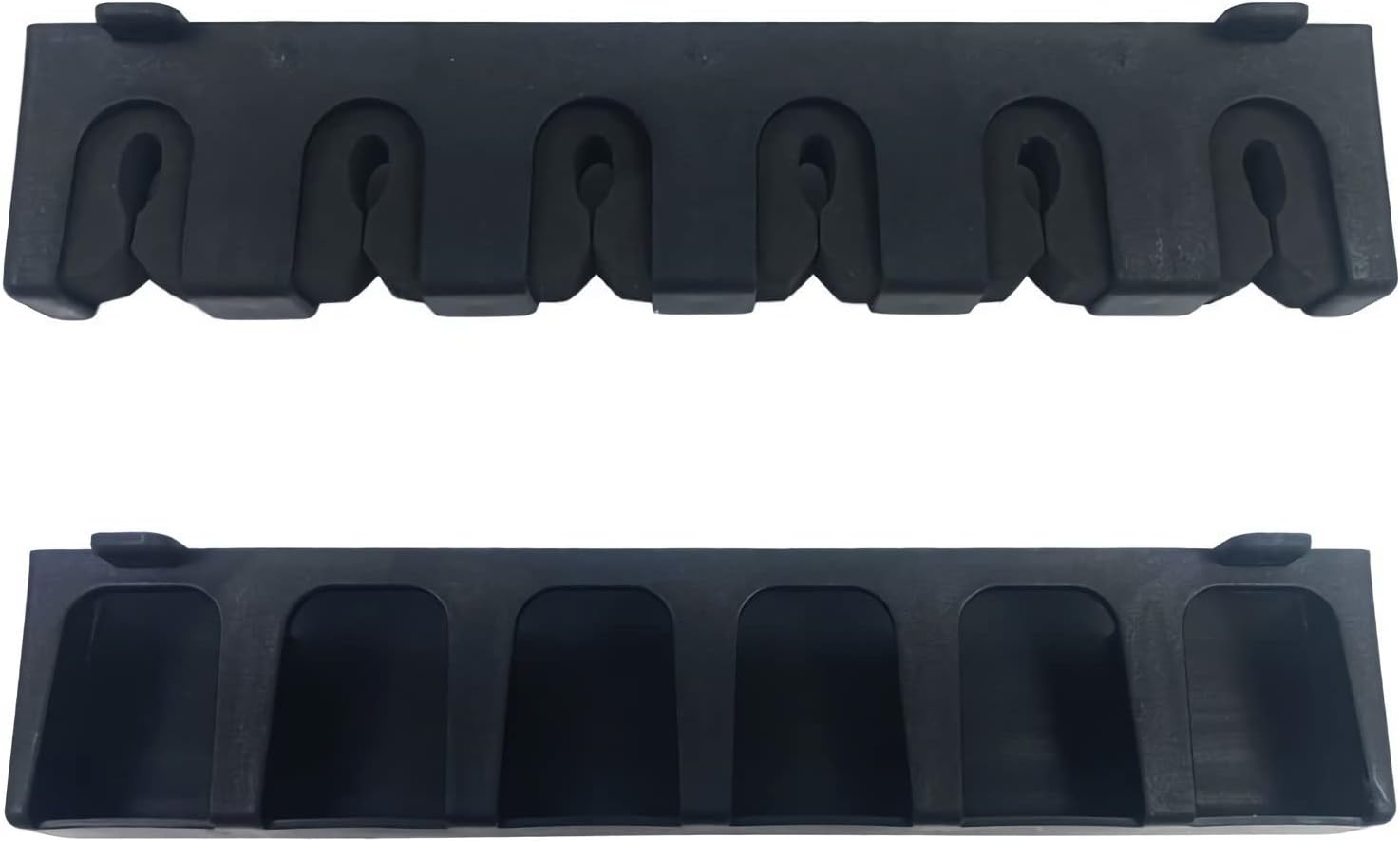 Vertica Fishing Rod Holders, Wall-Mounted – Racks, Pole Holders,Fishing Rack,Store 6 Rods or Combos in 12.6 Inches, for Garage & Boat, 1 Pair Black (Vertica)