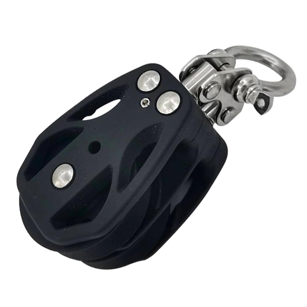 Double Pulley Block Stainless Steel Nylon Marine Rope Runner Kayak Bearing Wire Lifting Swivel Hook Double Pulley Block Stainless Steel Nylon Marine Rope Runner Kayak Bearing Wire Lifting Swivel Hook