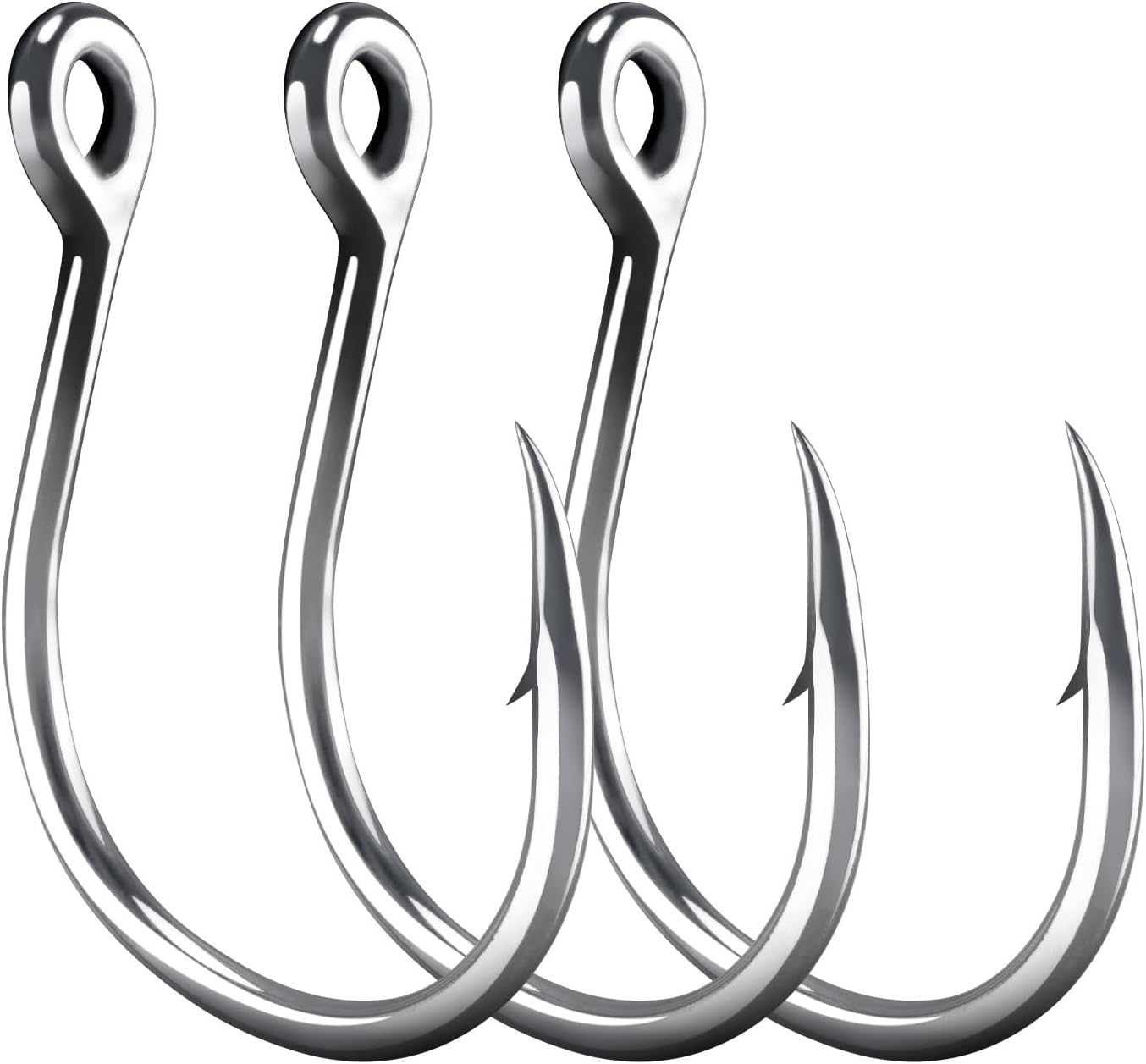 Fishing Circle Hooks 5X Strong Catfish Octopus Livebait Hooks, High Carbon Steel Welded Hook Jigging Replacement for Freshwater Saltwater Trolling Tackle Tuna, Marlin, Wahoo #4/0 - 10 Pack