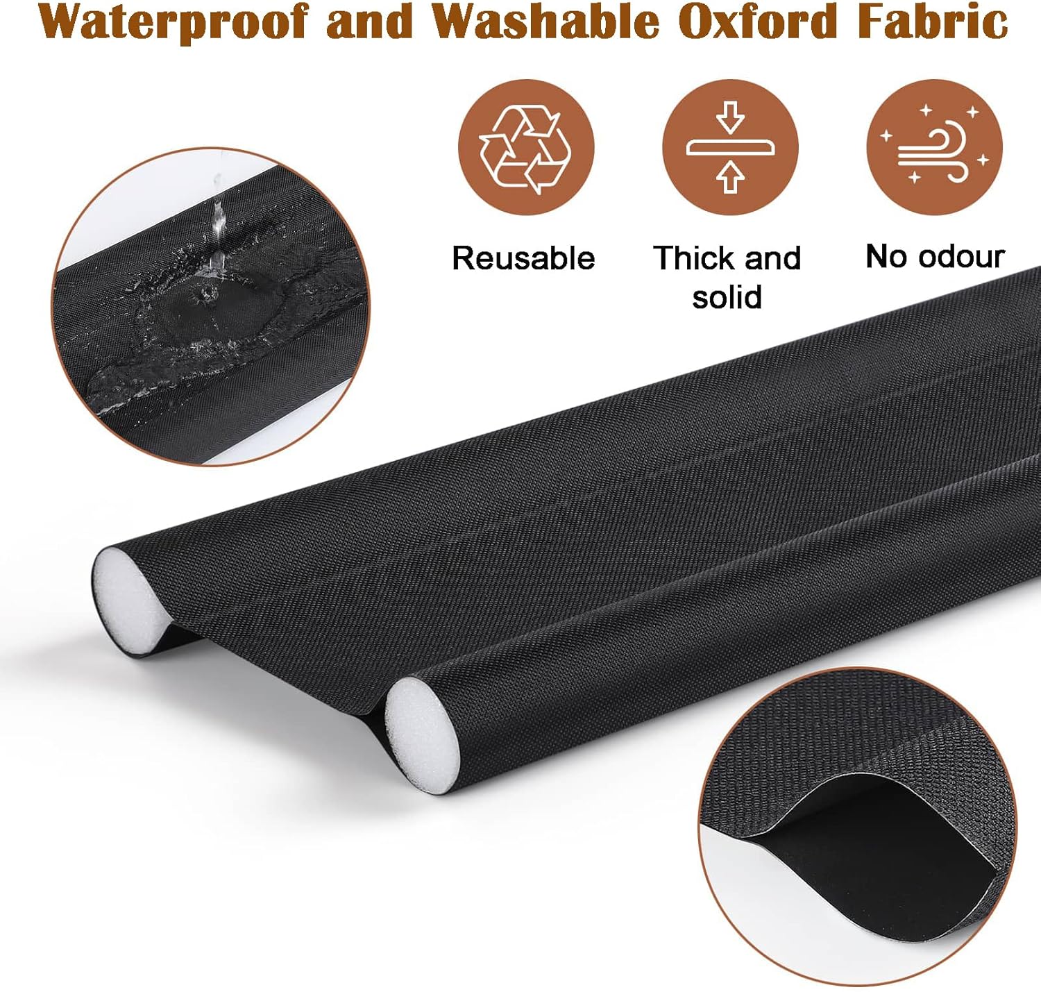 Insulated Door Draft Stopper with Eco-Friendly Oxford Fabric