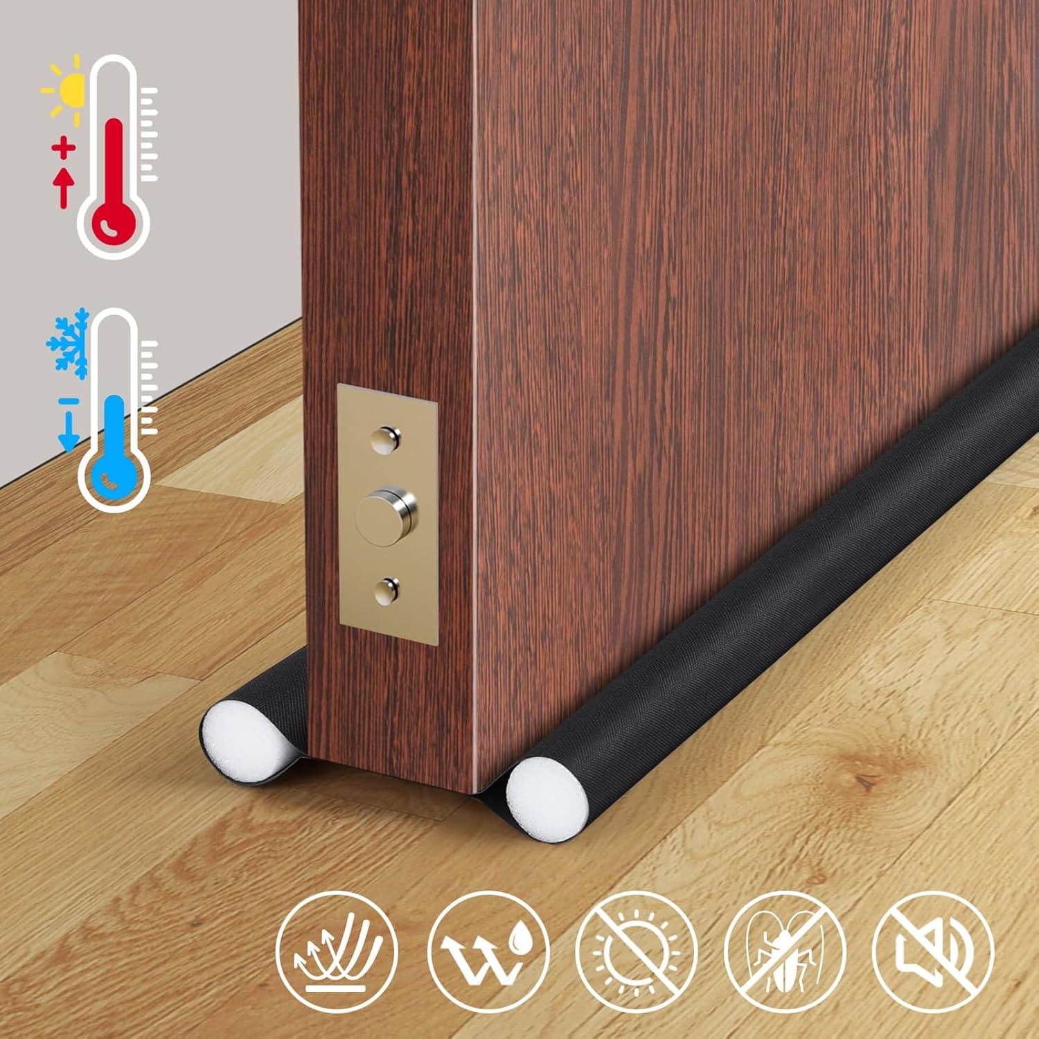 Insulated Door Draft Stopper with Eco-Friendly Oxford Fabric