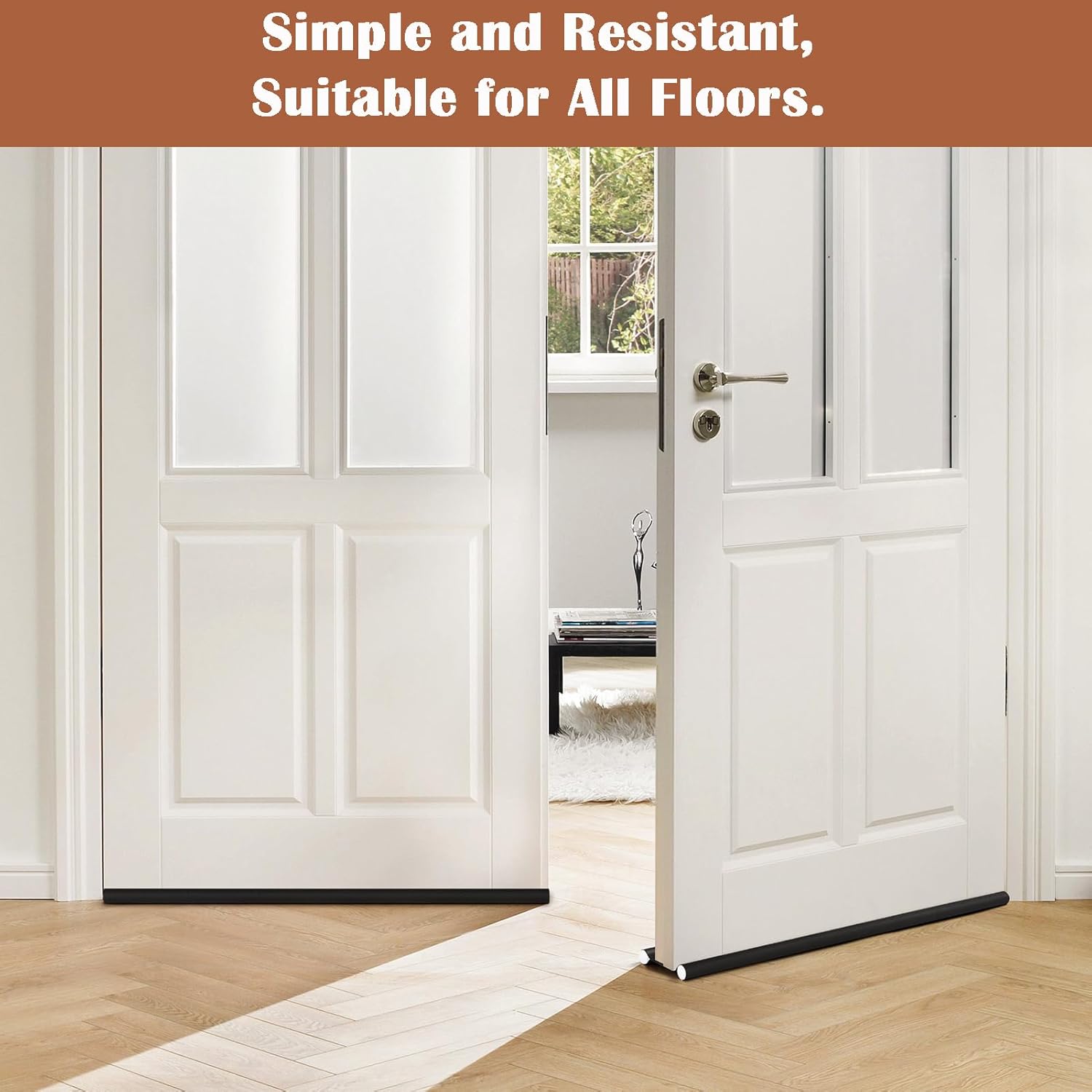 Insulated Door Draft Stopper with Eco-Friendly Oxford Fabric