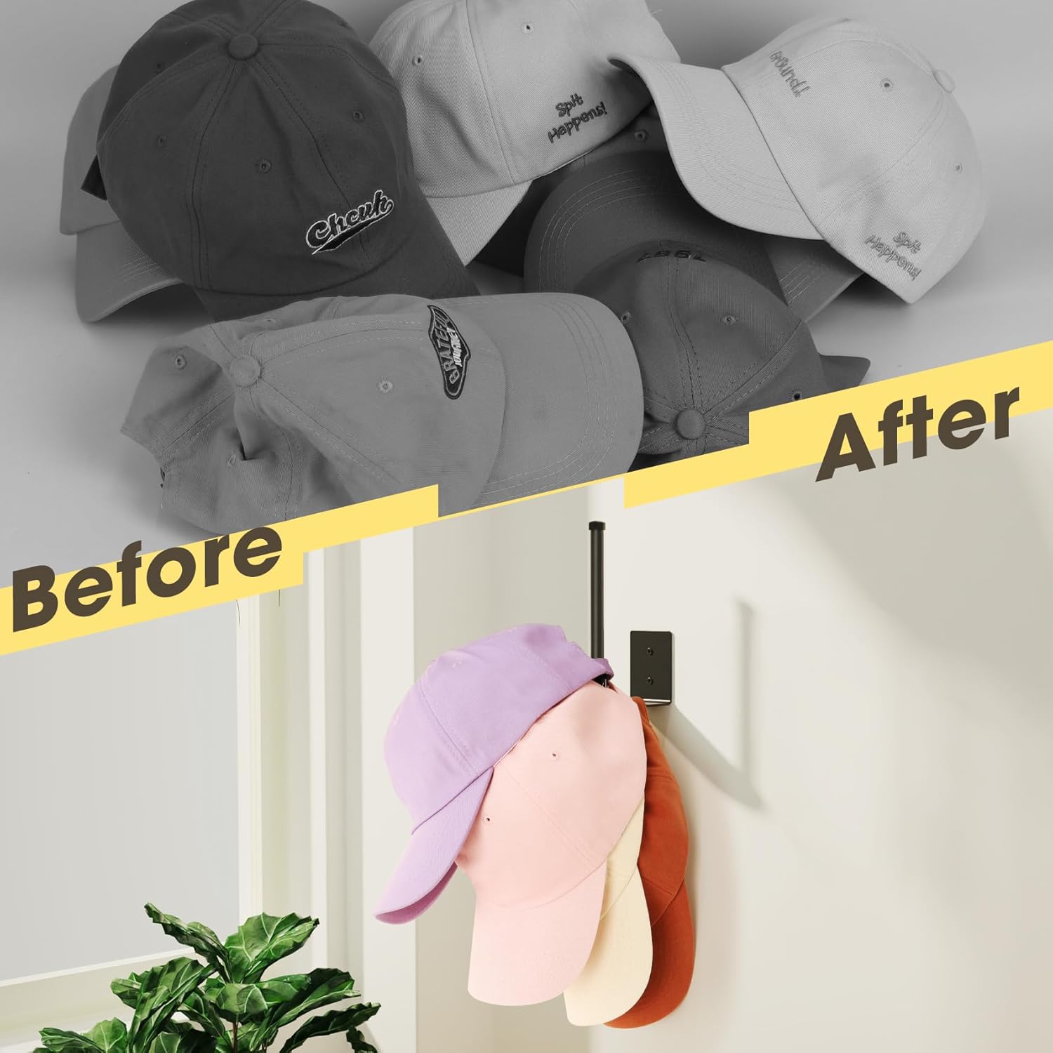 2 Pack Hat Racks for Baseball Caps