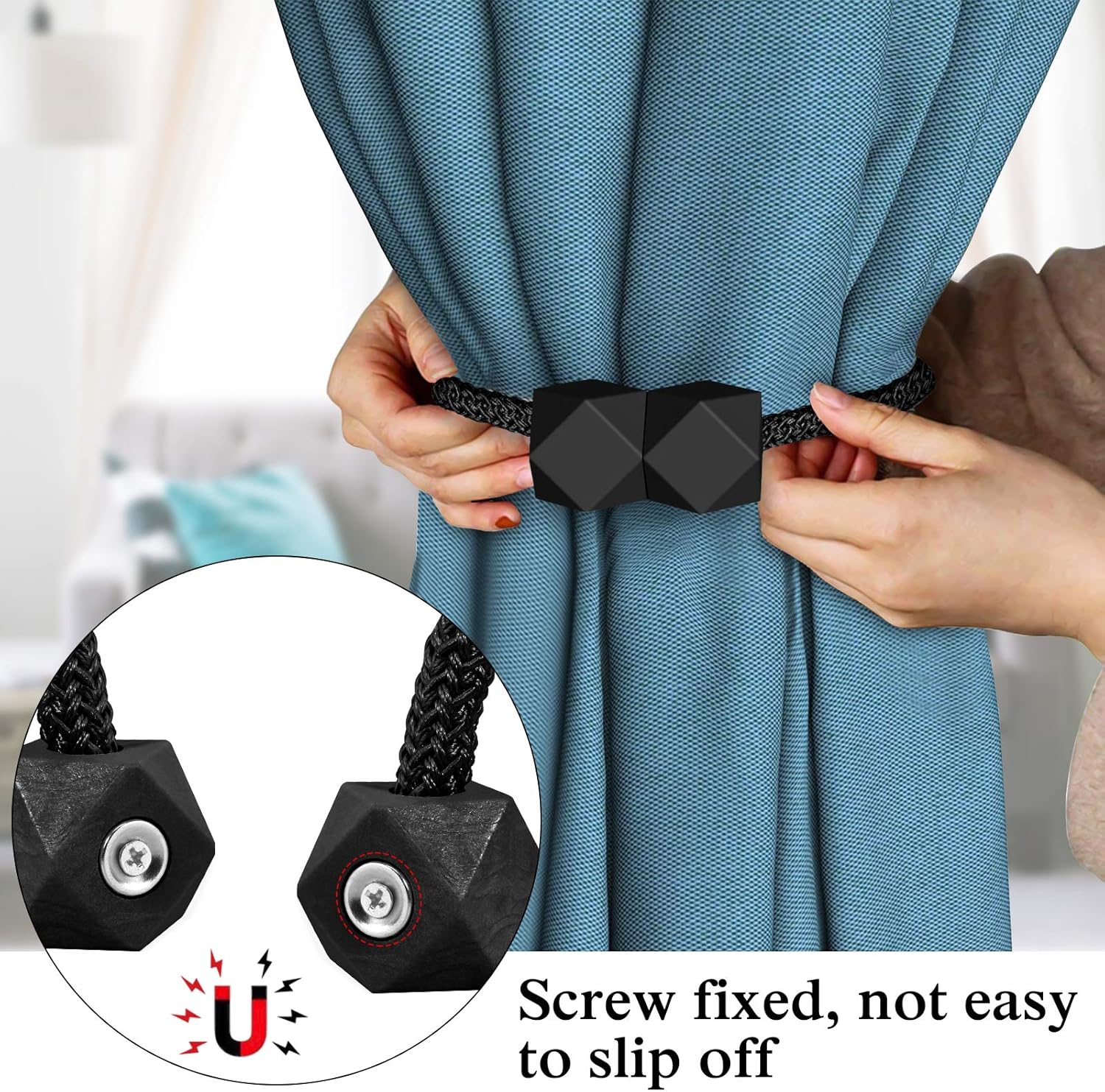 8 PCS Magnetic Curtain Tiebacks