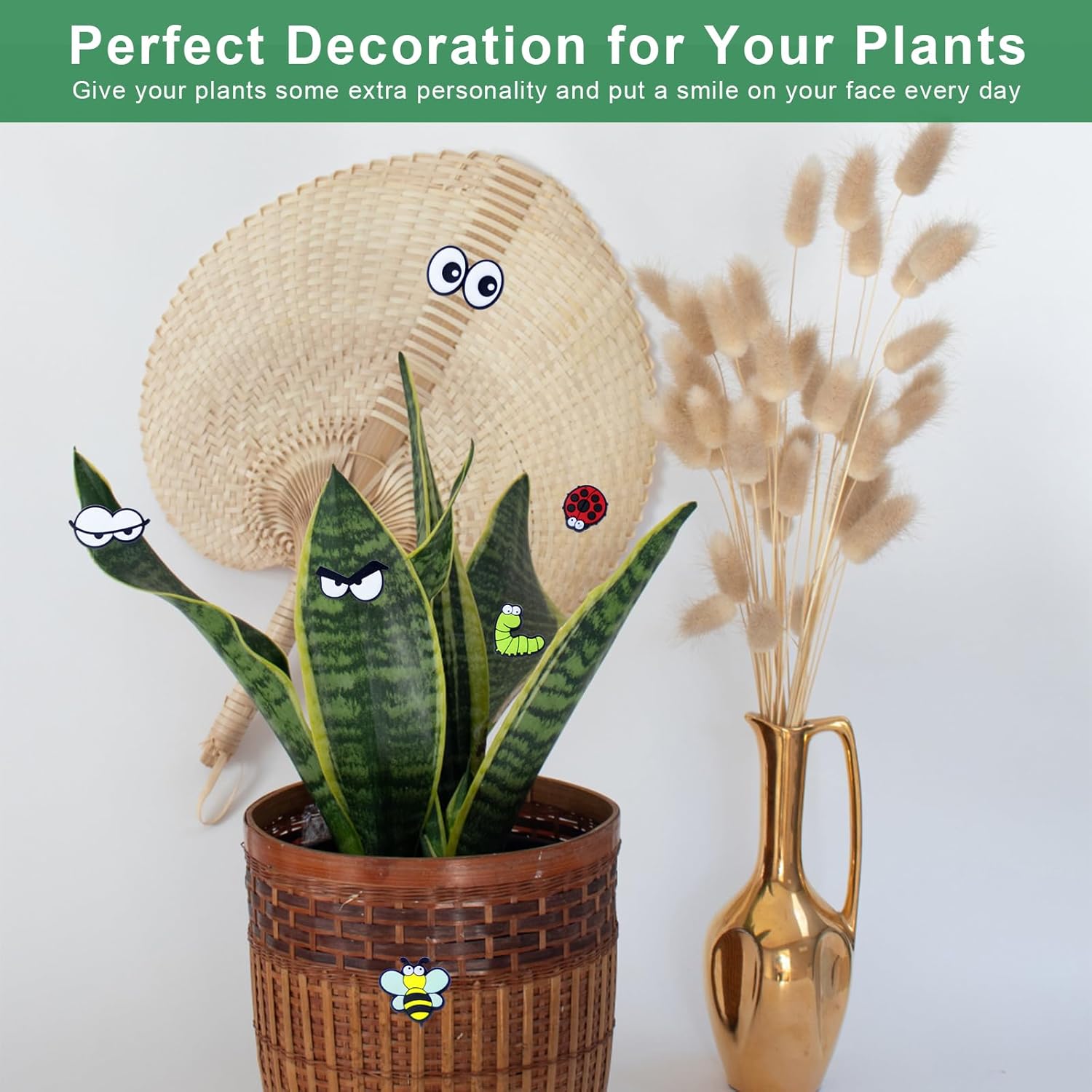 Cute Plant Magnets - Funny Cartoon Eyes