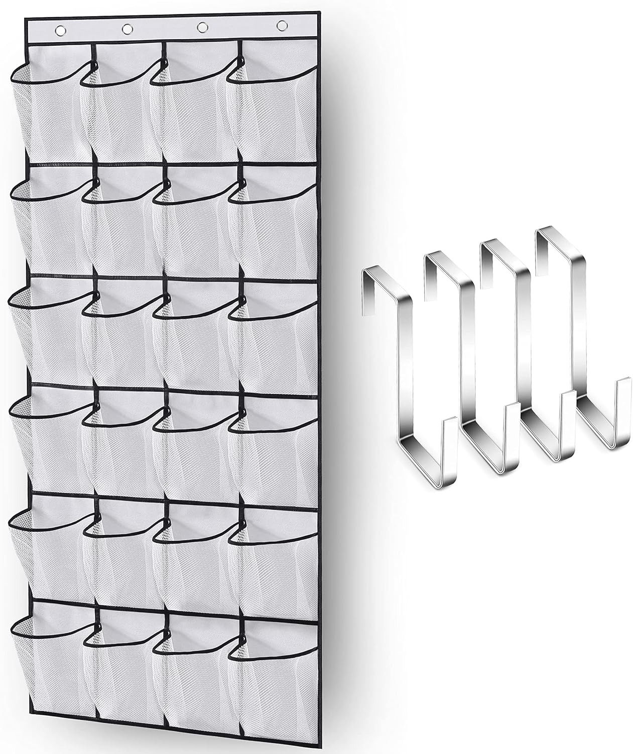 Over The Door Shoe Organizer 24 Large Mesh Pockets Over The Door Shoe Organizer 24 Large Mesh Pockets