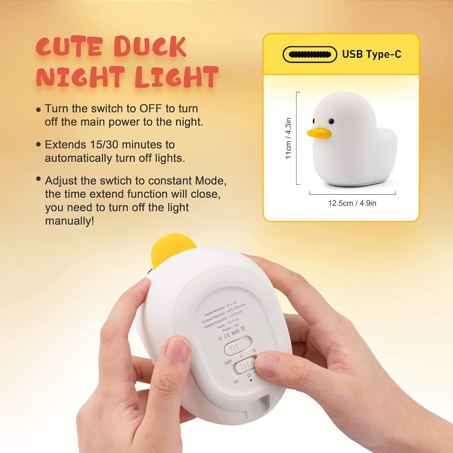 LED Duck Night Light