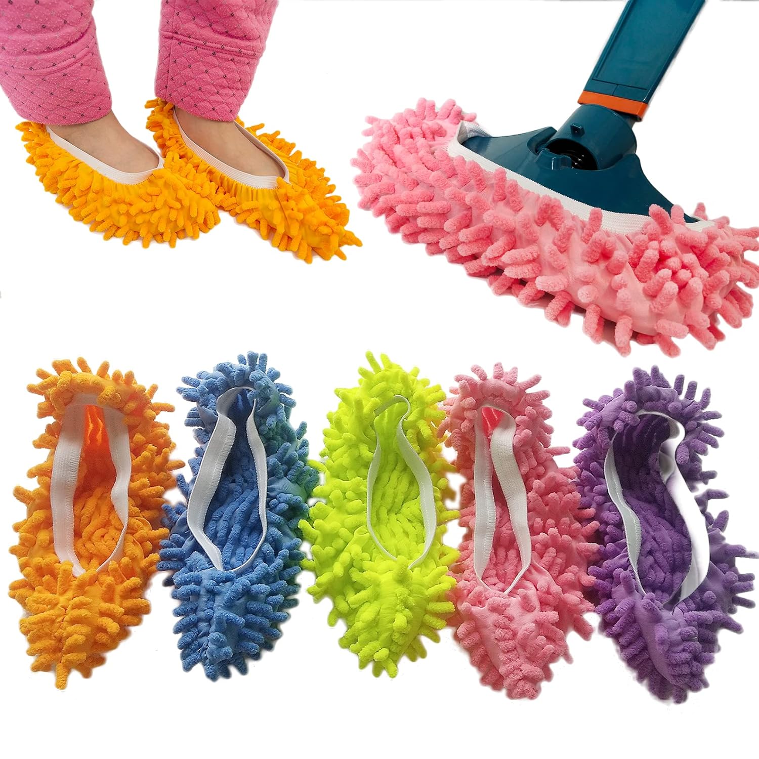 10 PCS 5 Pairs Dust Duster Mop Slippers Shoes Cover 10 PCS 5 Pairs Dust Duster Mop Slippers Shoes Cover