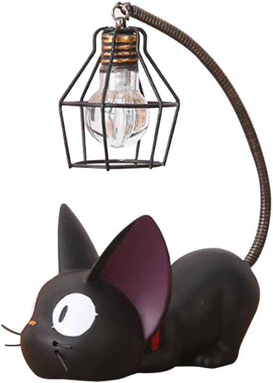 Resin Cat Design lamp Creative Night Light Table Bedside Lamps for Reading (Iron Wire Lampshade Resin Cat Design lamp Creative Night Light Table Bedside Lamps for Reading (Iron Wire Lampshade