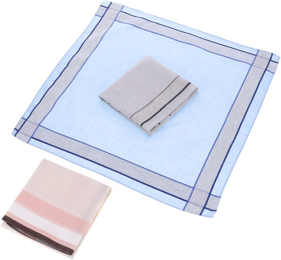 12 Pcs 100% Cotton Men’s Plaid Handkerchief