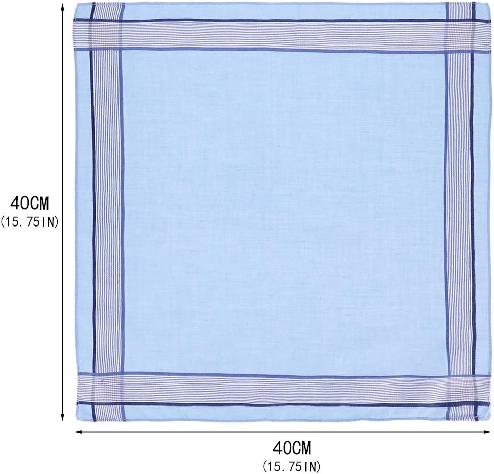 12 Pcs 100% Cotton Men’s Plaid Handkerchief