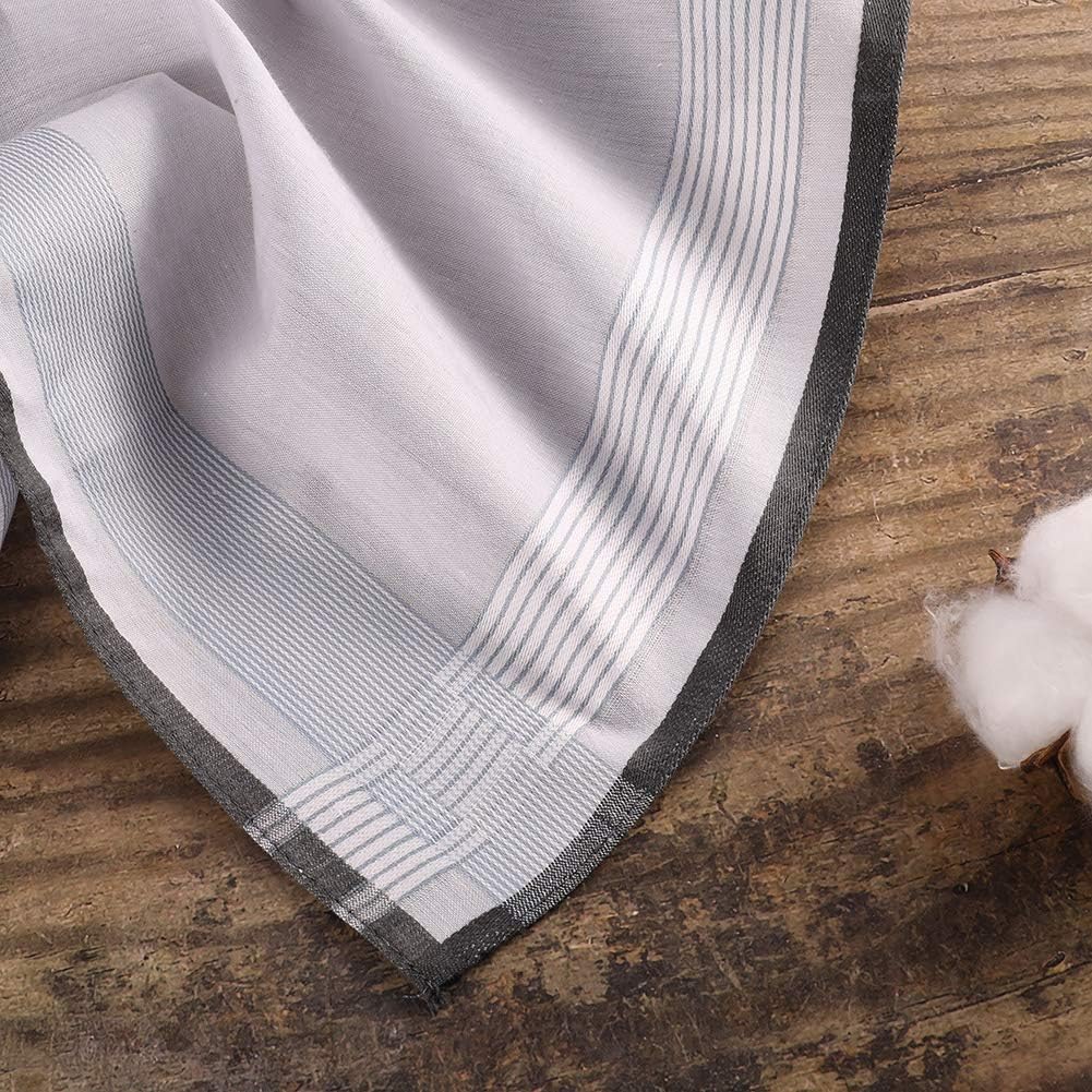 12 Pcs 100% Cotton Men’s Plaid Handkerchief