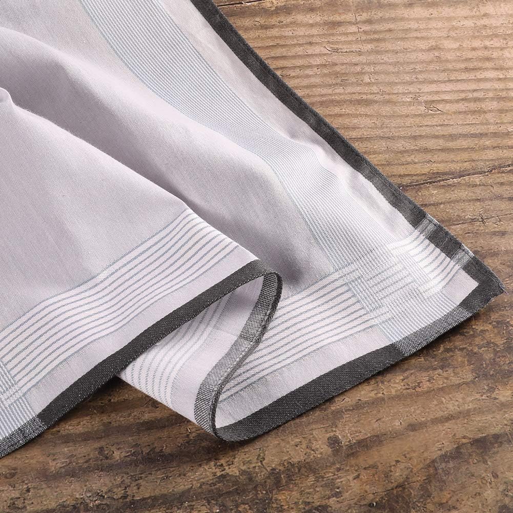 12 Pcs 100% Cotton Men’s Plaid Handkerchief