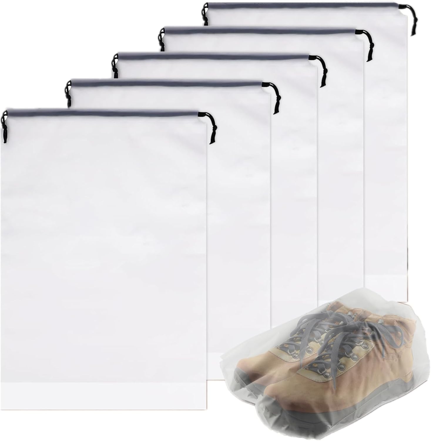 Store 20 Pack Transparent Shoe Bags 40x30 cm for Travel Large Clear Shoes Storage Organizers Pouch with Rope for Men and Women Home Storage Water-Resistant Store 20 Pack Transparent Shoe Bags 40x30 cm for Travel Large Clear Shoes Storage Organizers Pouch with Rope for Men and Women Home Storage Water-Resistant