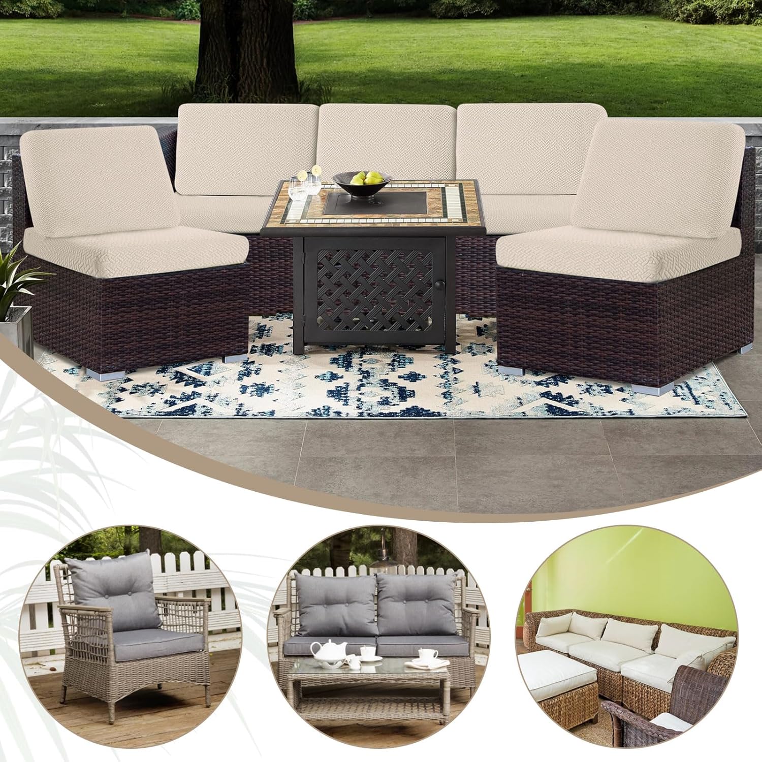 Outdoor Waterproof Couch Cushion Covers