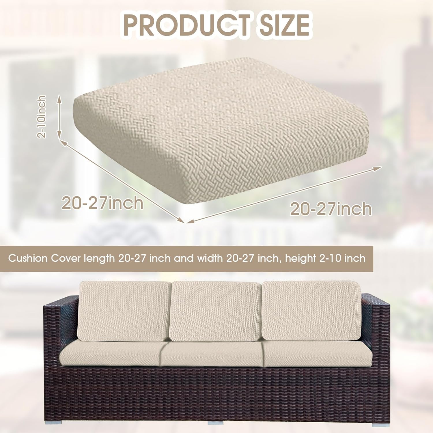 Outdoor Waterproof Couch Cushion Covers