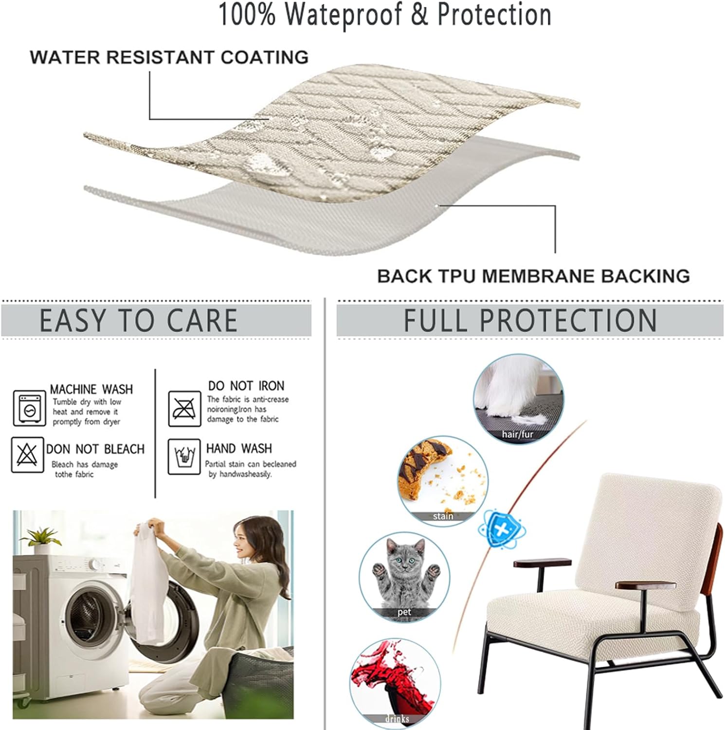 Outdoor Waterproof Couch Cushion Covers
