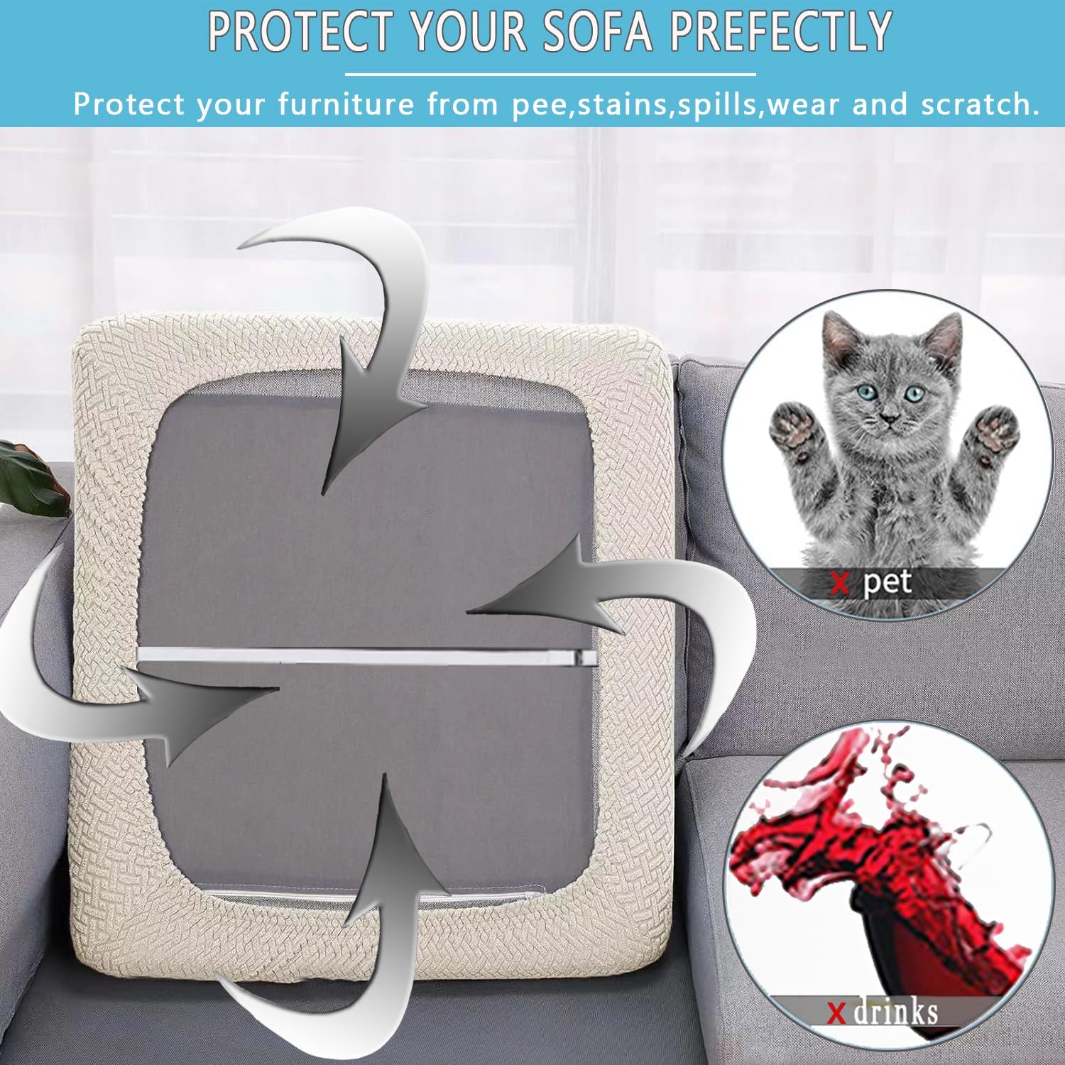 Outdoor Waterproof Couch Cushion Covers